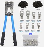 Heavy Duty Cable Battery Crimping Tool Wire Lug Crimper Terminal Copper Lugs Set