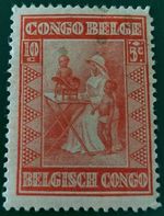 Congo: 1930 Charity Stamps 10+5 C. (Collectible Stamp).