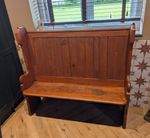 church pew bench
