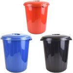 25L 50L 70L 90L Plastic Garden Bin Rubbish Waste Storage Animal Feed Lock Lid