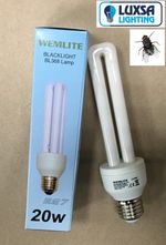 2 x 20 Watt Wemlite ES Flykiller replacement lamp 20W Fly Killer bulb