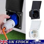 Mains Hook Up Inlet Socket 240V Flush For Caravan Motorhome Camper Van RV