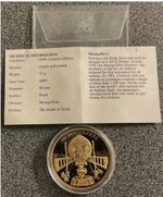MONGOLFIERE,MILESTONE OF FLIGHT,24 ct GOLD PLATED PROOF COIN.40 mm,32 gr