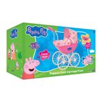 Baby Chic Peppa Pig Doll Pram Pink/White Plastic Adjustable Hood Age 3+