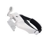 Head Magnifier Magnifying Glasses LED W/ 4pcs Eyeglass For Reading Repair♫