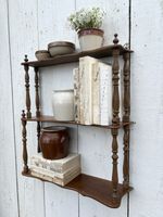 A French Oak Turned Wall Shelf 
