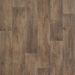 Dark Wood Effect Vinyl Lino Flooring Sheet Roll – Aged Oak 691D Plank