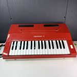 60s Vintage Companion 37 Electric Air Organ Red Tabletop Keyboard Working Great