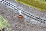 CAMPFIRE BONFIRE WORKING FIRE EFFECT, OO GAUGE MODEL RAILWAY, Hand-made to order