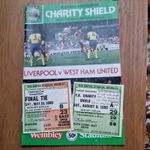 Ticket Stubs, Charity Shield Football Programme 1980, Liverpool vs West Ham