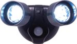Motion Sensored Battery Powered Twin LED Security Flood Light with PIR Sensor