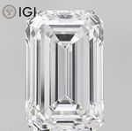 IGI certified Lab Grown CVD diamond Emerald cut F color VVS2 clarity 1.00ct