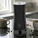 Electric Milk Frother Black 4 in 1 Hot Cold Milk Frothers Kitchen Office Home