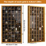 Used 52 Slot Shot Glass Display Case With Removable Shelves Wall Mounted Cabinet