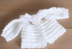 Beautiful Newborn Or Reborn Cardigan White With Roses And Lace 💕