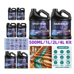 Clear Epoxy Resin - 500ML 1L 2L 4L 8L Kit - 1:1 Ratio River Table Top DIY Art