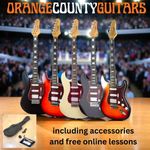Orange County HSS Stratz style electric guitar package. 1959 heritage design