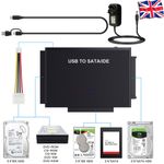 3IN1 USB3.0 to IDE SATA For Zilkee Ultra Recovery Converter Adapter UK Plug