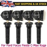 4x TPMS Tyre Pressure Sensor EV6T-1A180-CB Fit For Ford Focus Fiesta C-Max Kuga