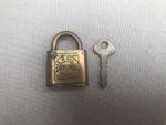 Small Vintage B.B ‘BB’ Made In England Brass Padlock with Key Good+ Condition