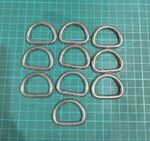 10x Heavy Duty Welded Stainless Steel D Rings AISI 304 28mm Webbing Pet Hardware