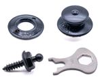 Loxx fastener black plated cloth kit - boat canopy cover guitar strap clip stud