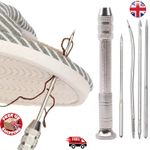 Leather Sewing Awl Kit with 4 Needles Canvas Tent Shoe Repair Stitching Tool
