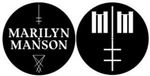 MARILYN MANSON logo + cross DJ TURNTABLE twin SLIPMAT SET PACK sealed