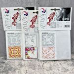 Artys Gutta Silk Painting Set of 3x Venice Beach 28x28cm Habotai 8 Pocket Square