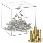 Adults Acrylic Money Bank Money Jar Box Piggy Bank Must Break to Open Clear UK