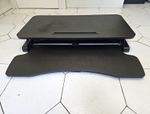 Bontec Black Height Adjustable Sit-Stand Desk Converter Riser with Keyboard Tray