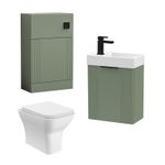 Cloakroom Suite - Fluted Wall Hung Vanity, WC, Toilet and Tap from Balterley