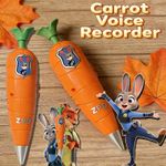 Zootopia Carrot Recorder Pen Judy Nick Style Kids 2 in 1 Gel Pen 60s Mini Record