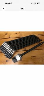 Long Reach Angled Radiator Paint Brush - Cranked Handle - 12 Pack - 2 inch