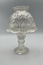 Portico Lead Crystal Fairy Lamp Candle Holder Clear Fifth Avenue 9.25" Vintage