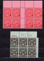 Colombia National Revenues IMPUESTO MNH Specimen blocks