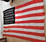 Antique 45 Star American Flag, (1896-1908) Muslin - DOUBLE WARP STITCH - 5x8'