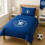 Chelsea Single Duvet Cover Football Reversible Bedding Set