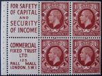 GV 1934 1½d (intermediate) booklet pane, cat. £700. Sg.441e (Spec NB25(3))