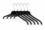 45cm Plastic Black Hangers Strong Coat Hangers for Tops, Dress, Shirts
