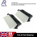 2pcs Left & Right Air Filters A6420940000 OM642 For Mercedes 300/350 CDI Engine
