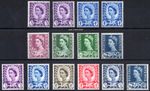 Wales 1958-69 SGW1 - SGW12 Pre-Decimal Definitives Set of 14 Unmounted Mint MNH