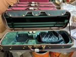 high quality 4/4 Violin case Wooden Case with handle straps hold 4pcs bows 
