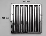 495x495mm Canopy Grease Baffle Filter Stainless Steel Kitchen Extraction Hood
