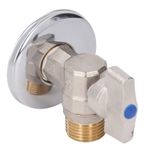 Blue G1/2 Thread Brass Valve Large Cold Hot Water Angle Stop