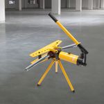Manual Hydraulic Pipe Bender Set Exhaust Tube Bending Machine Tool Max.10T+Glove