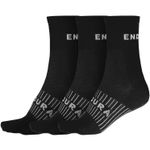 Endura CoolMax Race 3 Pack Cycling Socks Black Arch Support Bike Cycle Mens