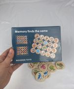 Wooden Memory Matching Game Sea Animals Matching Tiles Set