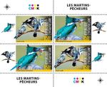 KINGFISHERS Bird/Birds MNH 4v-Stamp Sheet #1182 (2020 Central Africa)