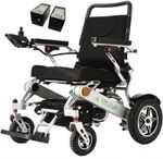 Lightweight Folding Electric Wheelchair Aluminium Powerchair 2x battery 24kg
